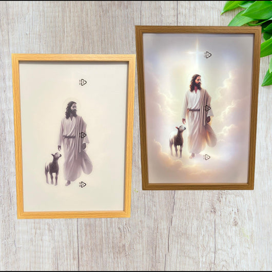 Illuminated Jesus Art Frame