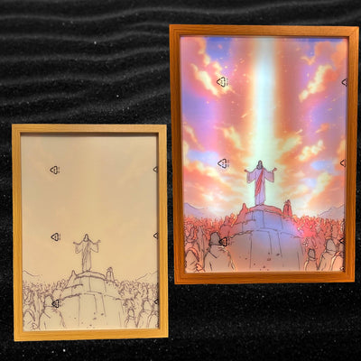 Illuminated Jesus Art Frame