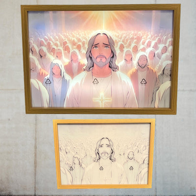 Illuminated Jesus Art Frame
